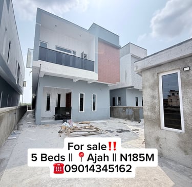 For Sale: 5-Bedroom Fully Detached Terrace Duplex - Ajah