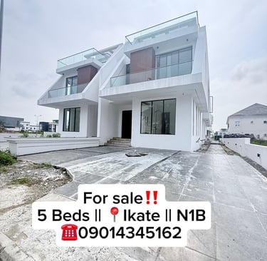 5 bedroom Semi detached duplex for sale in cowrie creek, ikate, lekki. lagos state