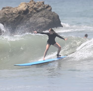 estudiante de surf en puerto escondido 