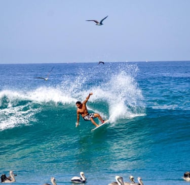 couche o entrenador de surf en puerto escondido