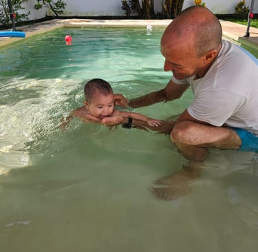 baby swim class in Mérida Yucatán México