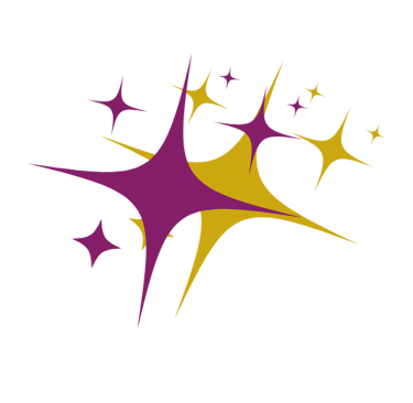 Sterne in gold und violett