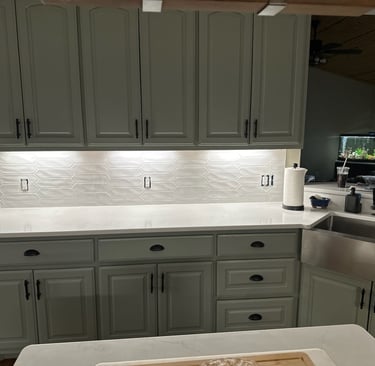 Kitchen renovation with new cabinets and updated layout by Mid Missouri Construction