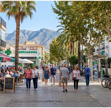 Calle céntrica de Torre del Mar