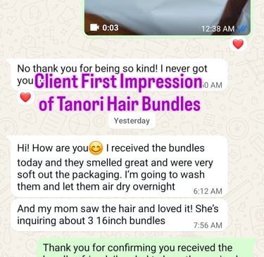 Premium raw Indian hair testimonial from salon customer