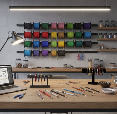 Atelier de fabrication de bracelets de boules