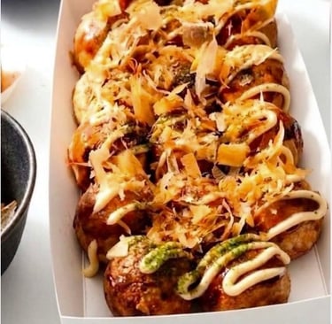 Classic Teazser takoyaki with savory sauce
