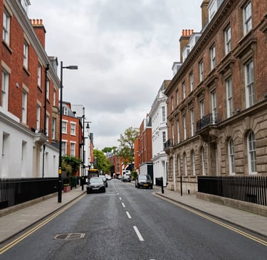 Instructor patiently guiding a learner driver through a quiet suburban street.
