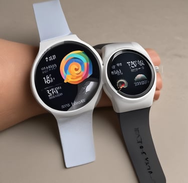 Close-up of a sleek modern smartphone with a glowing screen on a wooden desk.