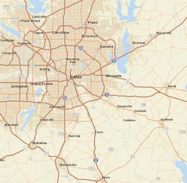 Map of mobile drug test service areas