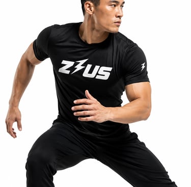 Athlete in breathable gym shirt that doesn’t cling, athletic fit activewear for NZ training
