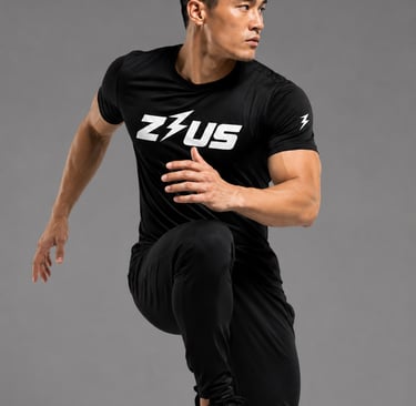 Man wearing a black gym t-shirt in NZ, showing athletic fit training tee for everyday workout comfort