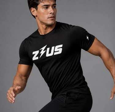 Man training in a lightweight gym shirt in NZ, showing breathable athletic fit activewear for everyday workout comfort