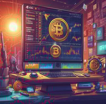 A person holding money in front of a computer screen