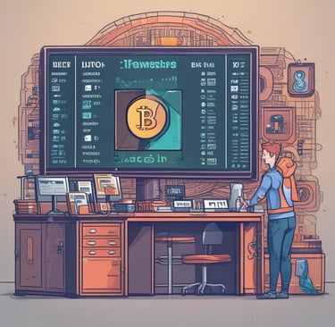 a close up of a computer chip with a symbol on it