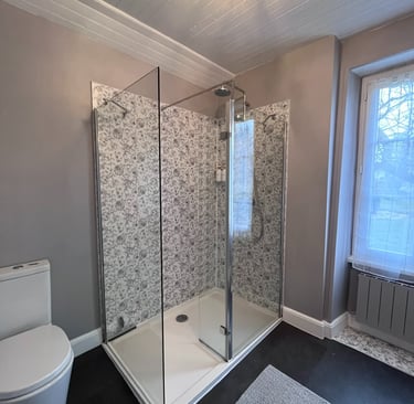 large private en-suite bathroom with walk-in shower