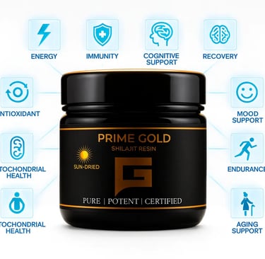 SHILAJIT BENEFITS CHART INSIDE PRIME GOLD SHILAJIT JAR