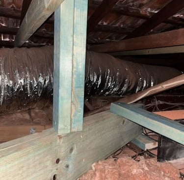 Structural beams installed to Embleton property.