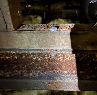 bolts installed to timber plate