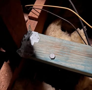 Triple grip and bolt installed to timber 