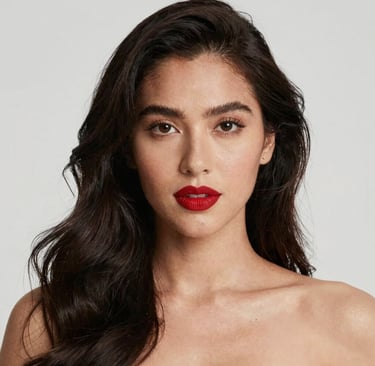 Close-up of a client’s glowing skin after a rejuvenating facial treatment at the salon.