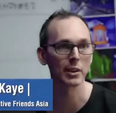 Lazius Kaye expert in immersive technology giving interview to the China Daily