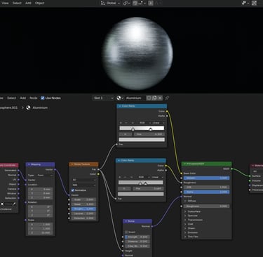 3D Blender Aluminium Texture