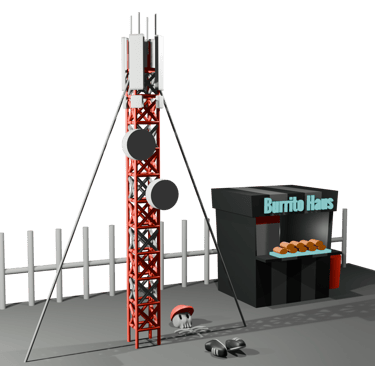 3d Blender Telecom Guyed Tower