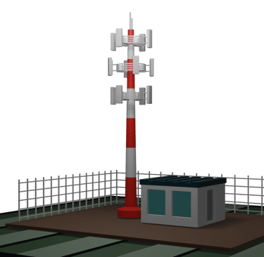 3d Blender Telecom Monopole Tower