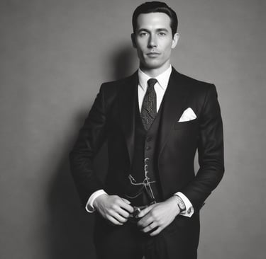 Close-up of an elegant, minimalist perfume bottle with a soft golden glow