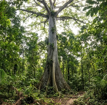 Lupuna, sacred tree of the Peruvian Amazon, symbol of spiritual connection and ancestral wisdom.
