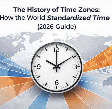 Discover how time zones were created, why they became necessary, and how the world standardized time