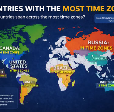 Which Countries Have the Most Time Zones in the World_timeonowonline.com