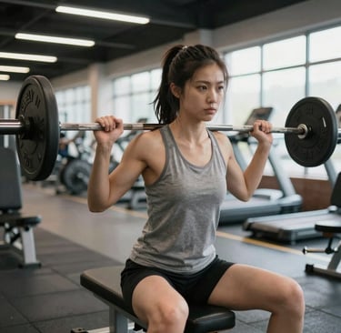 a woman in a gym