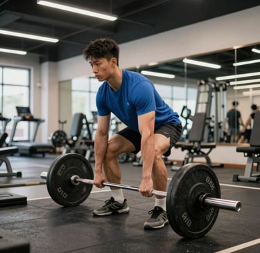 Close-up of a person tying running shoes on a sunny morning.