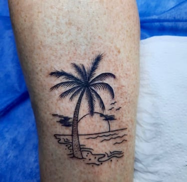 Hurghada Tattoo Studio – realistic black & grey tattoo on forearm