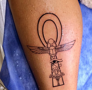 Anchor tattoo in traditional style on forearm — Hurghada Tattoo Studio