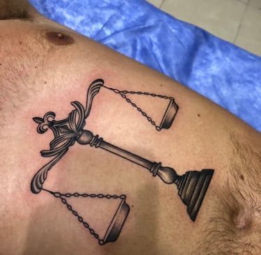 3D heart tattoo on chest — Hurghada Tattoo Studio
