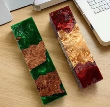 stabilized wood fishing rod gun grips wood blanks