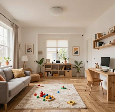 Bright living room with modern inventory