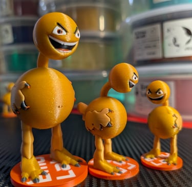 Examples of Emu models designed and made in house