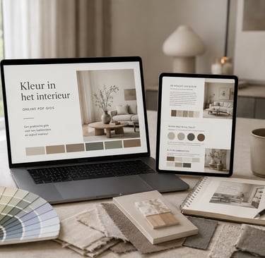Online cursus kleur en interieur met praktische uitleg over kleurgebruik
