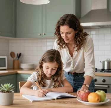 Close-up of a child’s hands holding a small globe, symbolizing care and a bright future.