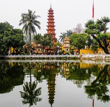 Famous Lake Pagoda, Hanoi, Vietnam