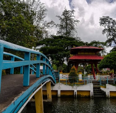 Small bridge. Freshwater Lake, Soc Trang City