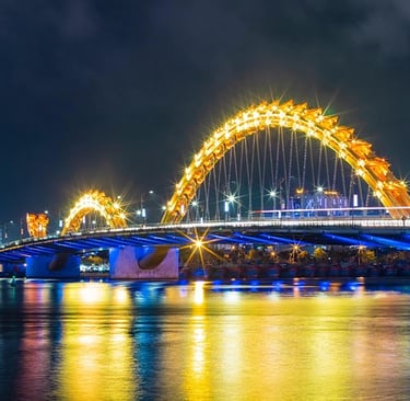 Famous Dragon Bridge, Da Nang, Vietnam