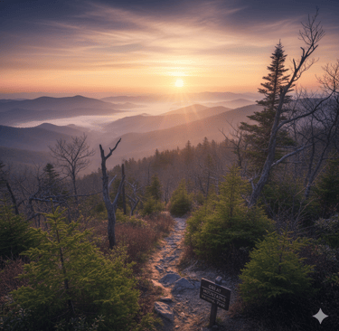 AI generated image of Great Smoky Mountains.