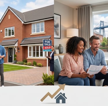 House for sale in Warrington town centre" or "I J Mortgage Solutions office in Warrington.