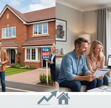 Mortgage advisor from I J Mortgage Solutions helping a couple with a Northwich property purchase