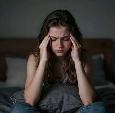 a man sitting on a window sill in the dark
